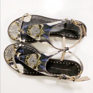 Derek Lam 10 Crosby tribal snake-print sandals